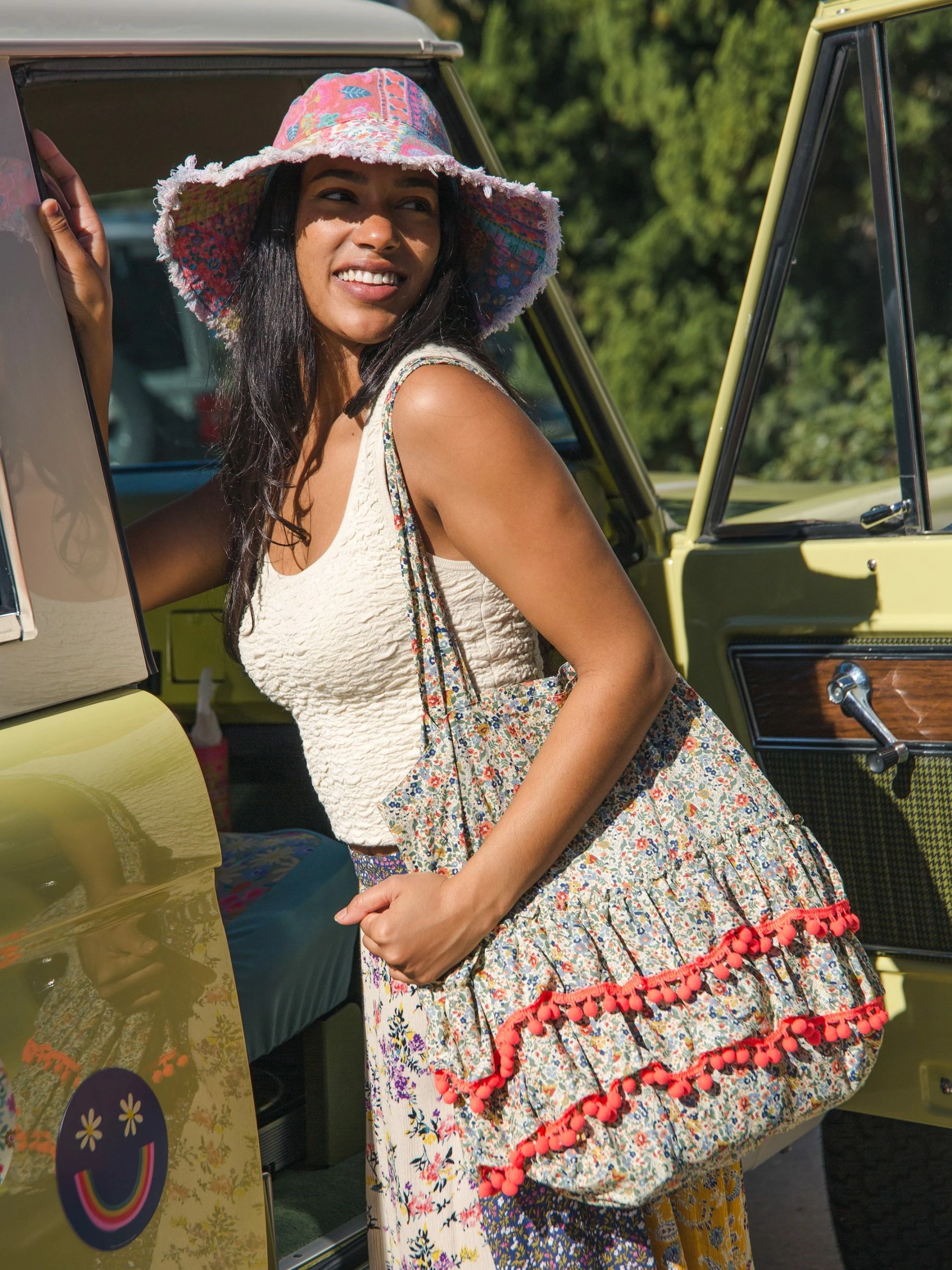 Natural Life Ruffle Tote Bag - Multi Ditsy 4 Natural Life Ruffle Tote Bag - Multi Ditsy - Image 2