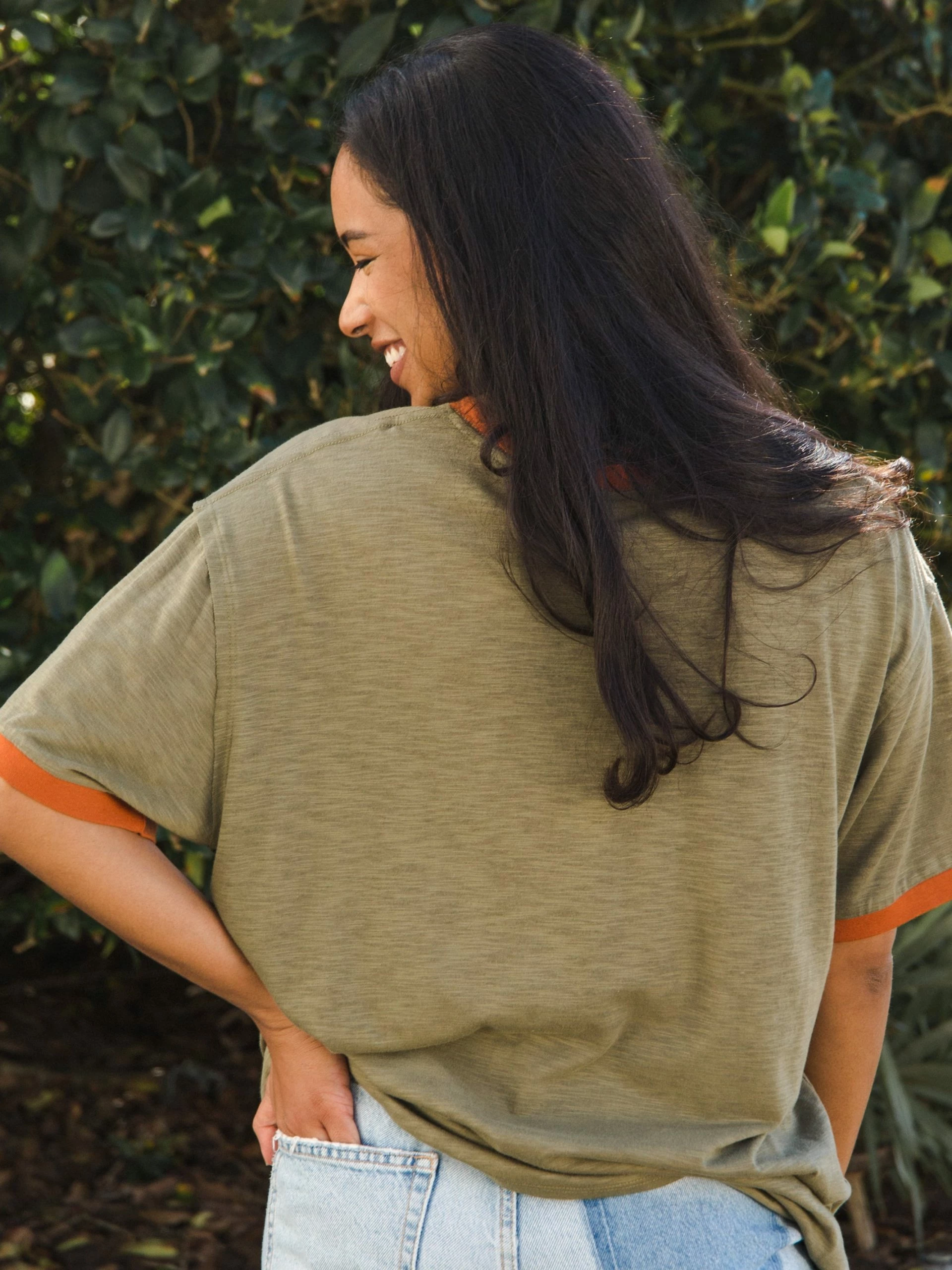 Natural Life Ringer Oversized Tee Shirt - Sun Child 4 Natural Life Ringer Oversized Tee Shirt - Sun Child - Image 2