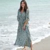 Natural Life Sanibel Kaftan Dress - Sage Green Floral -Natural Life Shop VP3A4307
