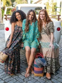 Natural Life Dara V-Neck Mini Dress - Green Turquoise Border 13 Natural Life Dara V-Neck Mini Dress - Green Turquoise Border -Natural Life Shop VP3A5135