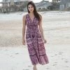 Natural Life Gianna Midi Beach Dress - Purple Floral Border -Natural Life Shop VP3A5320 20copy