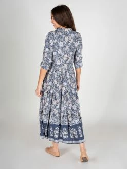 Natural Life Rebecca Tiered Dress - Navy Grey Floral -Natural Life Shop VP3A6031
