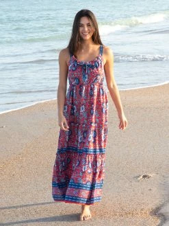 Natural Life Isabella Maxi Dress - Red Blue Floral 11 Natural Life Isabella Maxi Dress - Red Blue Floral -Natural Life Shop VP3A6337