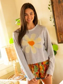 Natural Life Long Sleeve Waffle Tee Shirt - Heather Grey