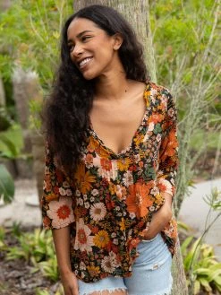 Natural Life Tunic-In-A-Bag - Orange Floral -Natural Life Shop VP3A7085