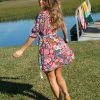 Natural Life Sophia Wrap Dress - Blue Red Floral -Natural Life Shop VP3A7349