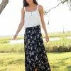 Natural Life Favorite Convertible Skirt - Black Multi Rose -Natural Life Shop VP3A7925