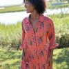 Natural Life Georgia Gauze Shirt Dress - Red Green Floral -Natural Life Shop VP3A8004 d748b92b e2bc 42e5 9656 1d3252811bad