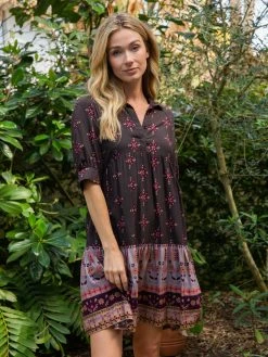 Natural Life Becca Dress - Mocha Tulip