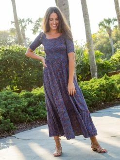 Natural Life Daisy Tiered Midi Dress - Golden Vines