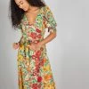 Natural Life Sophia Wrap Midi Dress - Gold Vintage Floral -Natural Life Shop VP3A9840