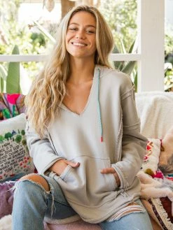 Natural Life Weekend Hoodie Sweatshirt - Light Grey