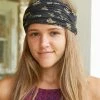 Natural Life Full Boho Bandeau® Headband - Black Cream Floral -Natural Life Shop black cream floral boho bandeau A2