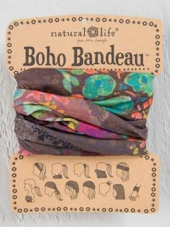 Natural Life Full Boho Bandeau® Headband - Espresso Bright Floral