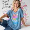 Natural Life Ringer Oversized Tee Shirt - Kind People -Natural Life Shop kidnesstee