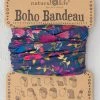 Natural Life Full Boho Bandeau® Headband - Navy Wildflowers -Natural Life Shop navy wild flowers boho bandeau