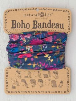 Natural Life Full Boho Bandeau® Headband - Navy Wildflowers